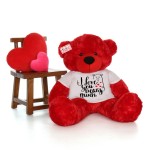 Giant 5 Feet Personalized I Love You Beary Much Teddy Bear - Choose From 7 Colors